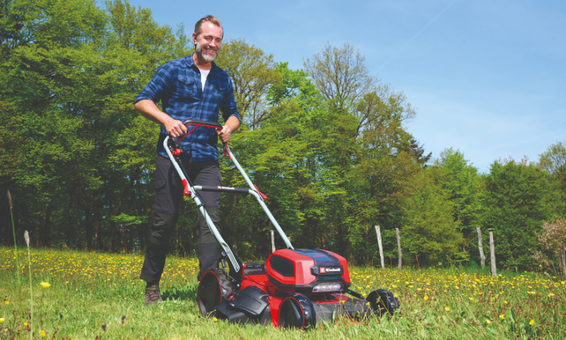 Einhell akumulatorska kosilica GP-CM 36/52 S Li BL u radu