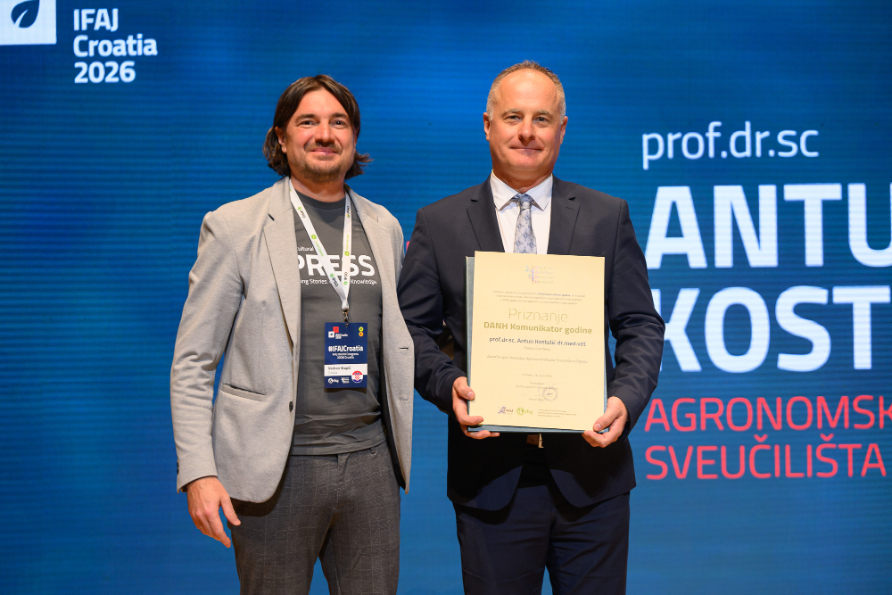 Antun Kostelić sa suradnicima na dodjeli priznanja DANH Komunikator godine 2026