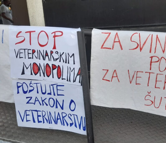 Zašto veterinari uporno prosvjeduju ispred Ministarstva poljoprivrede?